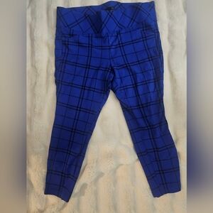 Torrid Blue Plaid Ankle Pants
